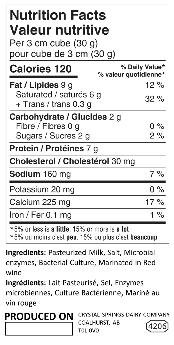 Cheddar Cheese - Wine Marinated