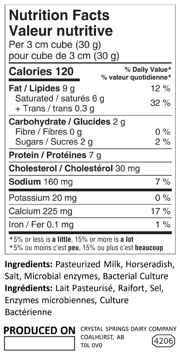 Cheddar Cheese - Horseradish