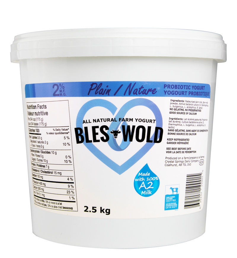 2% Yogurt - Plain - 2.5kg Size