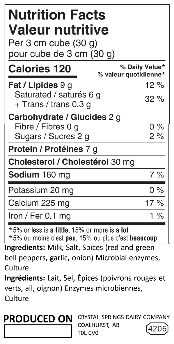 Cheddar Cheese - Roasted Garlic & Pepper